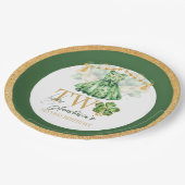 Personalisierter zweiter Geburtstag St. Patrick's  Pappteller (Schrägansicht)