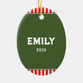 Personalisierter Zweitplatzierter Keramik Ornament (Hinten)