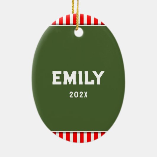 Personalisierter Zweitplatzierter Keramik Ornament (Hinten)