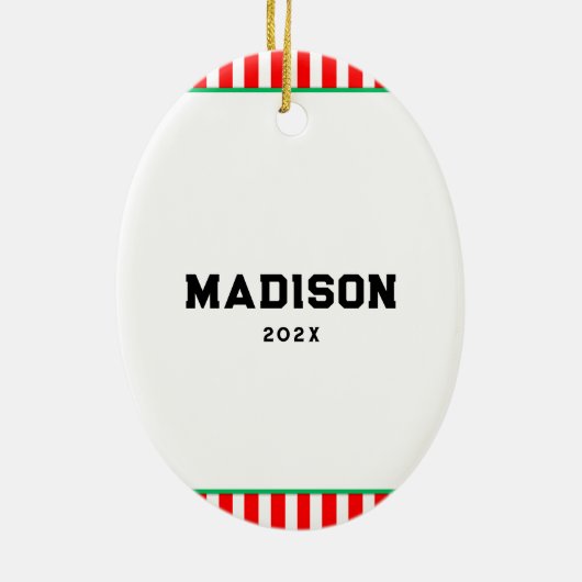 Personalisierter Zweitplatzierter Keramik Ornament (Hinten)