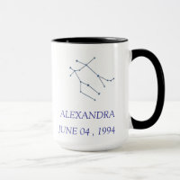 Personalisierter Zwillinge-Sternbild-Becher - Benu