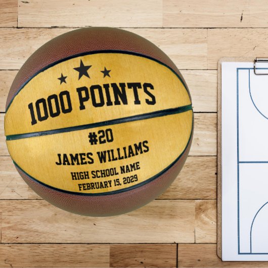 Personalisiertes 1000-Punkte-Geschenk für Spieler Basketball