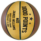 Personalisiertes 1000-Punkte-Geschenk für Spieler Basketball (Vertikal)