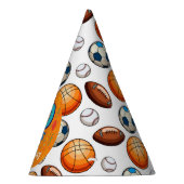 Personalisiertes 10. Geburtstagssportthema Partyhütchen (Rechts)