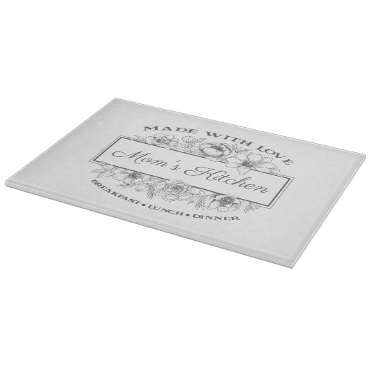 Personalisiertes 11,5" x 8" Klarquadrat Schneidebrett (Ecke)