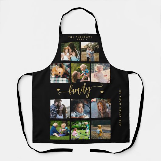 Personalisiertes 11 Foto-Collage Schürze (Vorderseite)