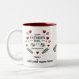 Personalisiertes 11 oz Kaffeegenuss für Vater Zweifarbige Tasse