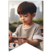 Personalisiertes 16-Flag Foto Farbenfroh zum Gebur Wimpelkette (Erste Fahne)