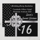 Personalisiertes 16. Geburtstag Einladung (Vorne/Hinten)