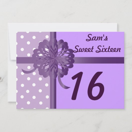 Personalisiertes 16. Geburtstag Einladung (Vorderseite)