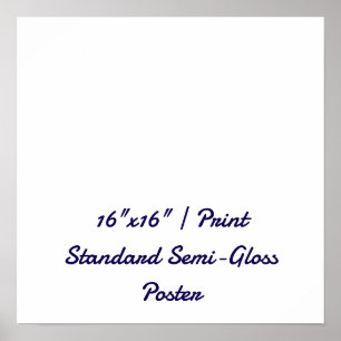 Personalisiertes 16"x16" Standard-Halbglanz Poster