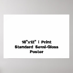 Personalisiertes 18"x12" Standard-Halbglanz Poster