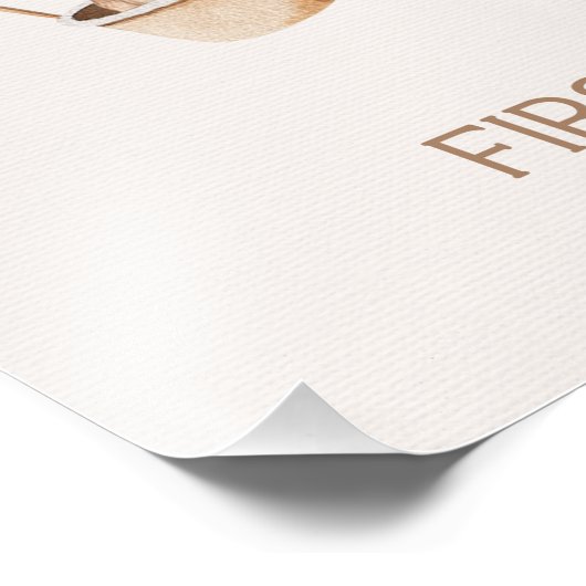 Personalisiertes 1. Geburtstag Acrylzeichen Fotodruck (Ecke)