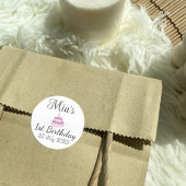 Personalisiertes 1. Geburtstag Gastgeschenk Runder Aufkleber
