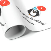 Personalisiertes 1. Geburtstag Geschenkpapier (Rolleneckpunkt)