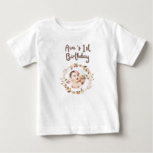 Personalisiertes 1. Geburtstags-Shirt Benutzerde Baby T-shirt