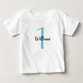 PERSONALISIERTES 1. Geburtstagsgeschenk, 1. Junge Baby T-shirt