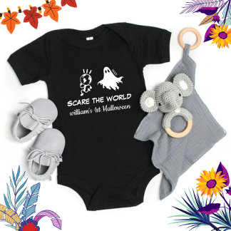 Personalisiertes 1. Halloween Pumpkin Funny Baby Strampler