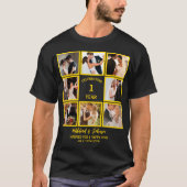 Personalisiertes 1-jähriges Jubiläum 8 FotoCollage T-Shirt (Vorderseite)