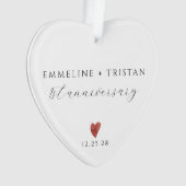 Personalisiertes 1. Jubiläum  Ornament (Vorderseite)