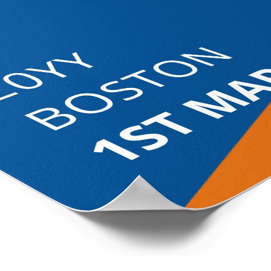 Personalisiertes 1. Marathon-Runner-Geschenk Poster (Ecke)