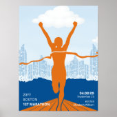 Personalisiertes 1. Marathon-Runner-Geschenk Poster (Vorne)