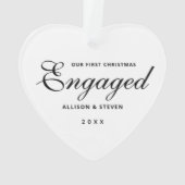 Personalisiertes 1. Verlobung Ornament (Rückseite)