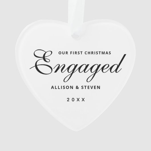 Personalisiertes 1. Verlobung Ornament (Rückseite)