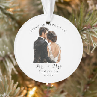 Personalisiertes 1. Weihnachten als Paar Herr und Ornament