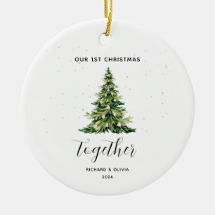 Personalisiertes 1. Weihnachten Zusammen Geschenk  Keramik Ornament
