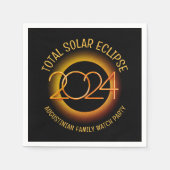 Personalisiertes 2024 GESAMTSOLAR ECLIPSE-Papier Serviette (Vorderseite)