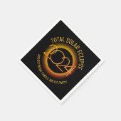 Personalisiertes 2024 GESAMTSOLAR ECLIPSE-Papier Serviette (Ecke)