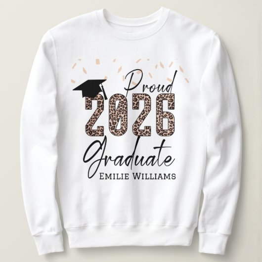 Personalisiertes 2026-Abschlussgeschenk für hell Sweatshirt (Design vorne)