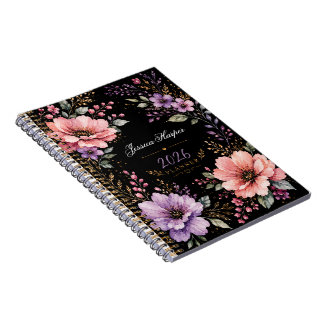 Personalisiertes 2026 Florales Planernotizbuch Notizblock