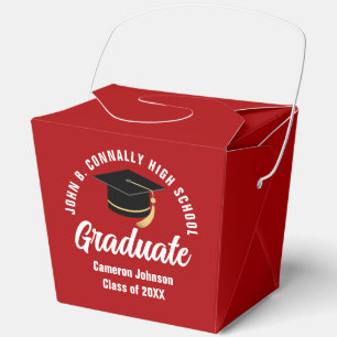 Personalisiertes 2026 rotes Abschlussparty-Glück Geschenkschachtel