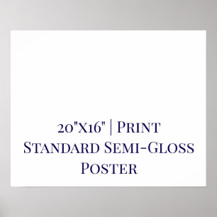 Personalisiertes 20"x16" Standard-Halbglanz Poster