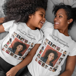 Personalisiertes 21-Foto-Collage-Gedenkshirt T-Shirt