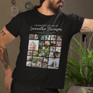 Personalisiertes 24-Foto-Collage-Memorial T-Shirt