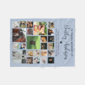 Personalisiertes 24-Foto-Pet-Memorial Fleecedecke (Vorderseite (Horizontal))