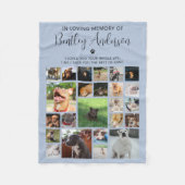 Personalisiertes 24-Foto-Pet-Memorial Fleecedecke (Vorderseite)