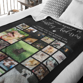 Personalisiertes 24-Foto-Pet-Memorial Fleecedecke