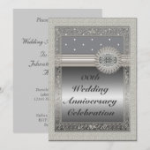 Personalisiertes 25. Hochzeitstag Party Invita Einladung (Vorne/Hinten)