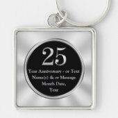 Personalisiertes 25-jähriges Arbeitsjubiläum gibt Schlüsselanhänger (Vorne)