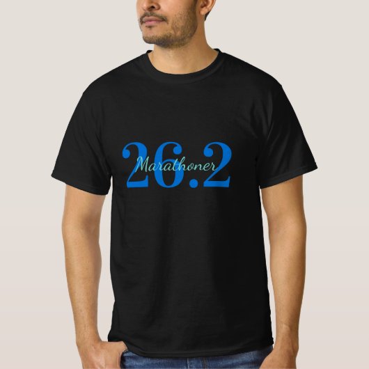 Personalisiertes 26.2 Marathon-Runner-Geschenk T-Shirt (Vorderseite)