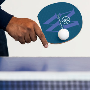Personalisiertes 2-Buchstaben-Vertikales Monogramm Tischtennis Schläger