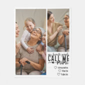 Personalisiertes 2-Foto-Mimi-Geschenk Fleecedecke (Vorderseite)