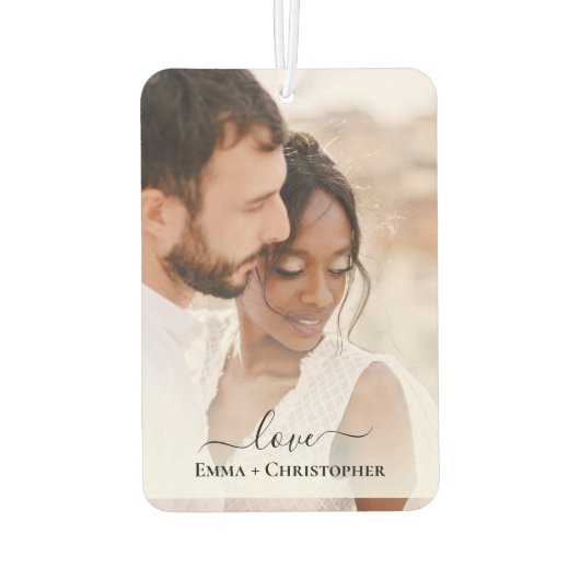 Personalisiertes 2 Foto Neuwagen Autolufterfrischer (Rückseite)