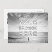 Personalisiertes 2-Foto-Schwarzweiß Postkarte (Vorne/Hinten)