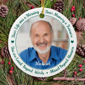 Personalisiertes 2-Foto-Weihnachtsgedächtnis Keramik Ornament