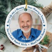 Personalisiertes 2-Foto-Weihnachtsgedächtnis Keramik Ornament